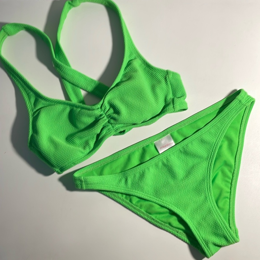 Green XHILARATION 2 piece swim suit